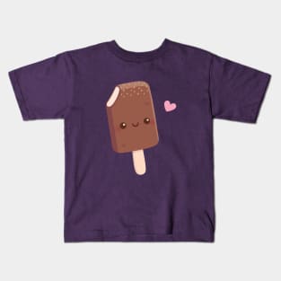 Cute Chocolate Coated Vanilla Ice cream Kids T-Shirt